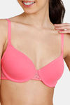 Zivame Beautiful Basics Padded Wired Medium Coverage T-Shirt Bra - Pink Lemonade — thumbnail 5