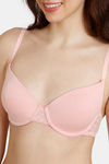 Zivame Beautiful Basics Padded Wired Medium Coverage T-Shirt Bra - Powder Pink2 — thumbnail 5