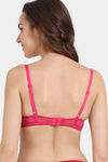 Zivame Beautiful Basics Padded Wired Medium Coverage T-Shirt Bra - Raspberry — thumbnail 3