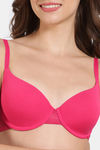 Zivame Beautiful Basics Padded Wired Medium Coverage T-Shirt Bra - Raspberry — thumbnail 5