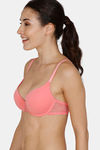 Zivame Beautiful Basics Padded Wired Medium Coverage T-Shirt Bra - Pink — thumbnail 4