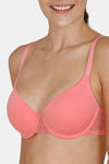Zivame Beautiful Basics Padded Wired Medium Coverage T-Shirt Bra - Pink — thumbnail 5