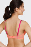 Zivame Sun-Kissed Padded Non Wired 3/4th Coverage T-Shirt Bra - Fresh Salmon — thumbnail 2