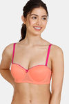Zivame Sun-Kissed Padded Wired 3/4th Coverage Strapless Bra - Fresh Salmon — thumbnail 2