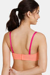 Zivame Sun-Kissed Padded Wired 3/4th Coverage Strapless Bra - Fresh Salmon — thumbnail 3