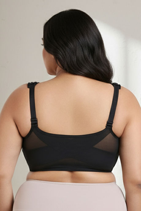 Zivame True Curv Posture Correction Double Layered Non-Wired Full Coverage Super Support Bra - Anthracite — image 3