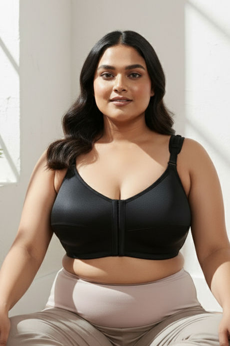Zivame True Curv Posture Correction Double Layered Non-Wired Full Coverage Super Support Bra - Anthracite — image 4