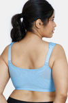 Zivame True Curv Posture Correction Double Layered Non-Wired Full Coverage Super Support Bra - Little Boy Blue — thumbnail 2