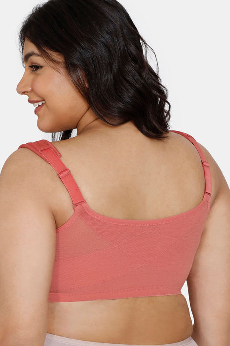 Zivame True Curv Posture Correction Double Layered Non Wired Full Coverage Super Support Bra - Mineral Red — image 2