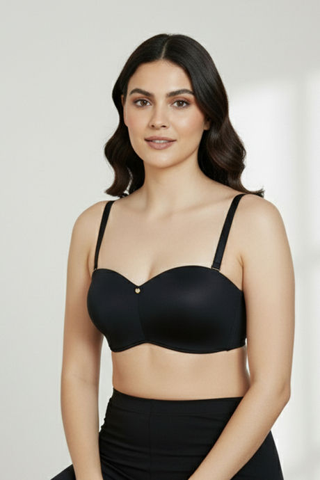 Zivame Innovation Padded Non Wired 3/4Th Coverage Strapless Bra - Anthracite — image 5