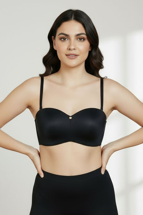 Zivame Innovation Padded Non Wired 3/4Th Coverage Strapless Bra - Anthracite — image 6