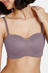 Zivame Innovation Padded Non Wired 3/4th Coverage Strapless Bra - Elderberry — thumbnail 5