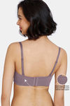 Zivame Innovation Padded Non Wired 3/4th Coverage Strapless Bra - Elderberry — thumbnail 7