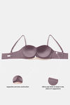 Zivame Innovation Padded Non Wired 3/4th Coverage Strapless Bra - Elderberry — thumbnail 8