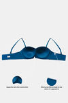 Zivame Innovation Padded Non Wired 3/4Th Coverage Strapless Bra - Sailor Blue — thumbnail 9