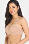 Zivame Innovation Padded Non Wired 3/4Th Coverage Strapless Bra - Skin — thumbnail 3