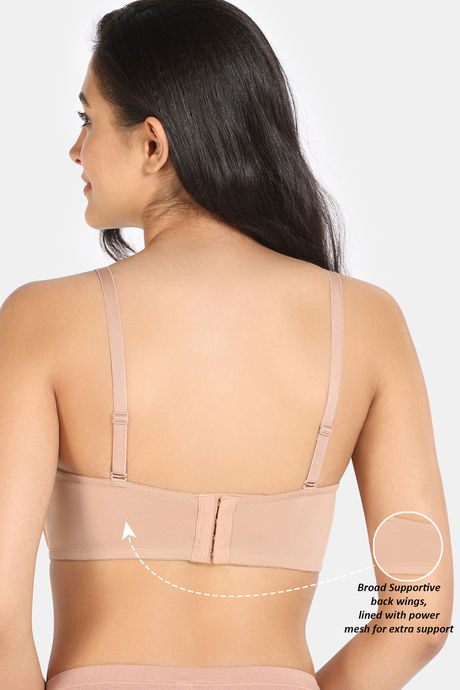 Zivame Innovation Padded Non Wired 3/4Th Coverage Strapless Bra - Skin — image 7