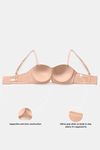 Zivame Innovation Padded Non Wired 3/4Th Coverage Strapless Bra - Skin — thumbnail 8