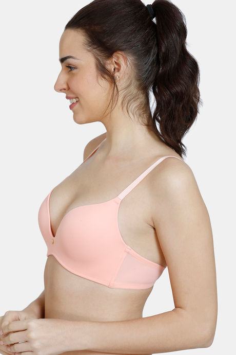Zivame Innovation Push Up Non Wired Medium Coverage Bra - Peach Pearl — image 4