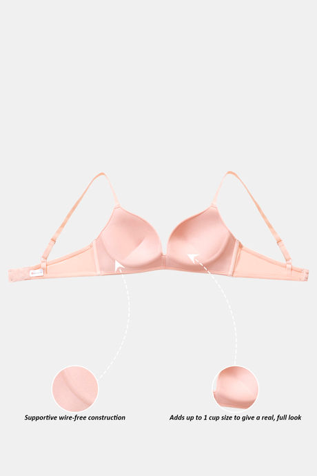 Zivame Innovation Push Up Non Wired Medium Coverage Bra - Peach Pearl — image 8