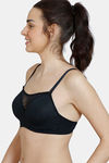 Zivame Beautiful Basic Padded Regular Wired Full Coverage Cami Bra - Black — thumbnail 3