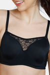 Zivame Beautiful Basic Padded Regular Wired Full Coverage Cami Bra - Black — thumbnail 4