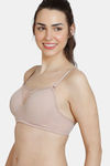 Zivame Beautiful Basic Padded Regular Wired Full Coverage Cami Bra - Roebuck — thumbnail 3