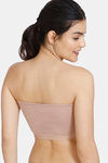 Zivame Beautiful Basics Double Layered Non Wired 3/4th Coverage Tube Bra - Skin — thumbnail 2