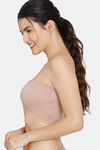 Zivame Beautiful Basics Double Layered Non Wired 3/4th Coverage Tube Bra - Skin — thumbnail 3