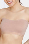 Zivame Beautiful Basics Double Layered Non Wired 3/4th Coverage Tube Bra - Skin — thumbnail 4