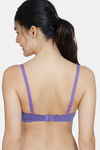 Zivame Beautiful Basics Padded Non Wired 3/4th Coverage T-Shirt Bra - Purple Corallites — thumbnail 2