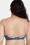 Zivame True Curv Beautiful Basics Double Layered Non Wired 3/4th Coverage Super Support Bra - Medieval Blue — thumbnail 2