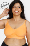 Zivame True Curv Beautiful Basics Single Layered Non Wired Full Coverage Minimiser Bra - Muskmelon — thumbnail 1