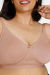 Zivame True Curv Beautiful Basics Single Layered Non Wired Full Coverage Minimiser Bra - Roebuck — thumbnail 4