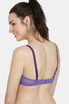 Zivame Beautiful Basics Padded Wired Medium Coverage T-Shirt Bra - Purple Corallite — thumbnail 2