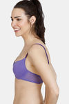 Zivame Beautiful Basics Padded Wired Medium Coverage T-Shirt Bra - Purple Corallite — thumbnail 3
