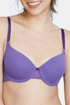 Zivame Beautiful Basics Padded Wired Medium Coverage T-Shirt Bra - Purple Corallite — thumbnail 4