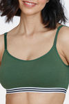 Zivame Beautiful Basics Double Layered Non Wired Full Coverage Bralette - Black Forest — thumbnail 5