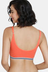 Zivame Beautiful Basics Double Layered Non Wired Full Coverage Slip-On Home Bra - Emberglow — thumbnail 3