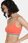 Zivame Beautiful Basics Double Layered Non Wired Full Coverage Slip-On Home Bra - Emberglow — thumbnail 4
