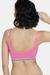 Zivame Beautiful Basics Double Layered Non Wired Full Coverage Slip-On Home Bra - Ibis Rose — thumbnail 3