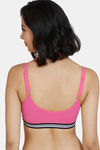 Zivame Beautiful Basics Double Layered Non Wired Full Coverage Slip-On Home Bra - Pink Cosmos — thumbnail 3