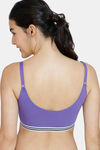 Zivame Beautiful Basics Double Layered Non Wired Full Coverage Slip-On Bra - Purple Corallite — thumbnail 3