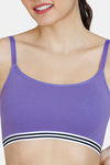 Zivame Beautiful Basics Double Layered Non Wired Full Coverage Slip-On Bra - Purple Corallite — thumbnail 5