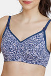 Zivame Maternity Double Layered Non Wired 3/4th Coverage  Maternity / Nursing Bra - Purple Print — thumbnail 4