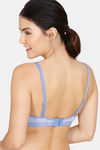 Zivame Wonder Stripe Double Layered Non Wired Full Coverage Cami Bra - Wedgewood — thumbnail 2