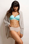 Zivame Padded Non Wired 3/4th Coverage T-Shirt Bra - Aruba Blue — thumbnail 4