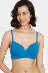 Zivame Beautiful Basics Padded Wired 3/4th Coverage T-Shirt Bra - Turkish Tile — thumbnail 1