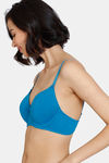 Zivame Beautiful Basics Padded Wired 3/4th Coverage T-Shirt Bra - Turkish Tile — thumbnail 3