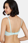Zivame Beautiful Basics Padded Wired 3/4th Coverage T-Shirt Bra - Aruba Blue — thumbnail 2
